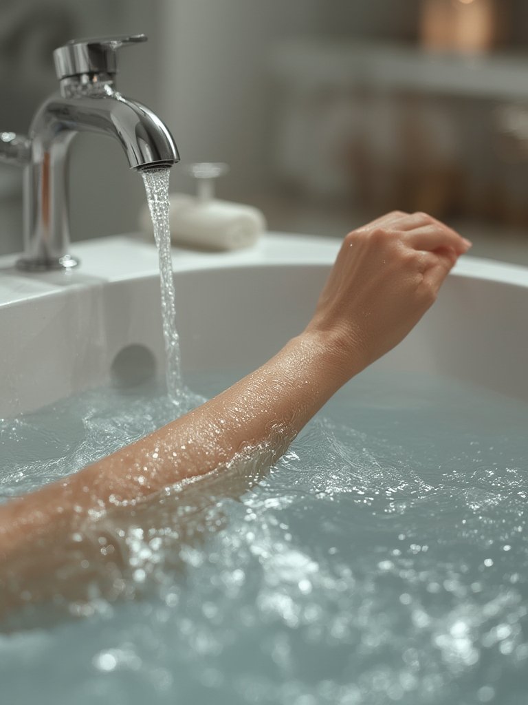 bath filter in action